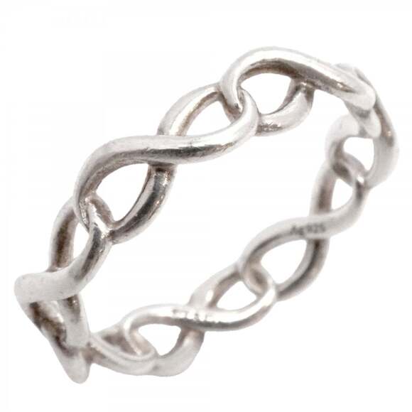 Tiffany Infinity Ring Silver 925 Size 7 Women's